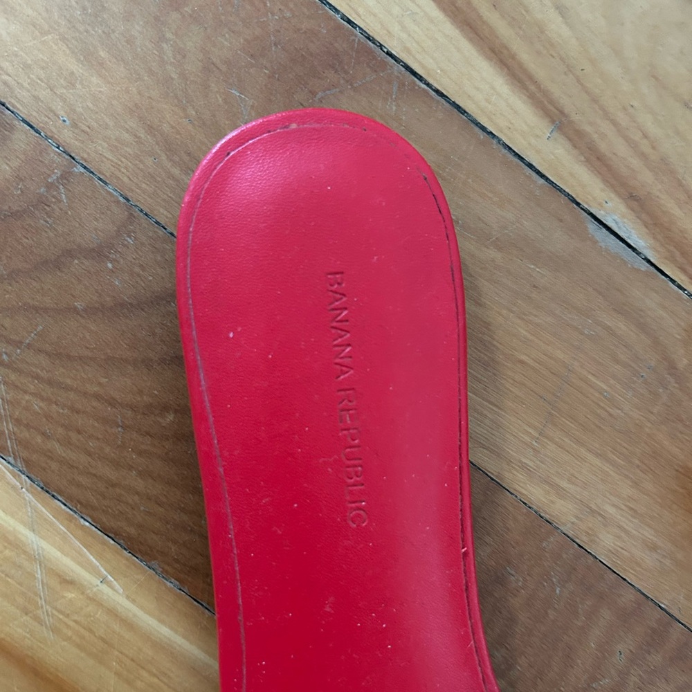 Flat Leather Slide Sandals - Picture 2 of 4